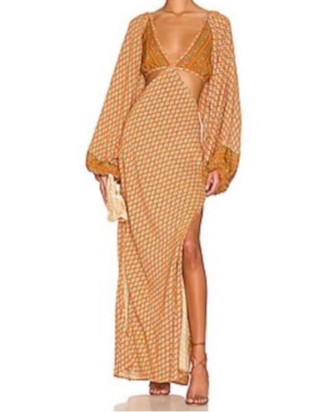 Jen's Pirate Booty Tan Daydream Sonora Maxi Dress with Balloon Sleeves